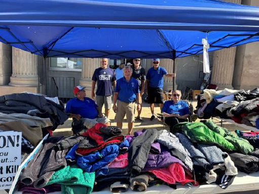 Coat giveaway at Jeannette Heritage Festival